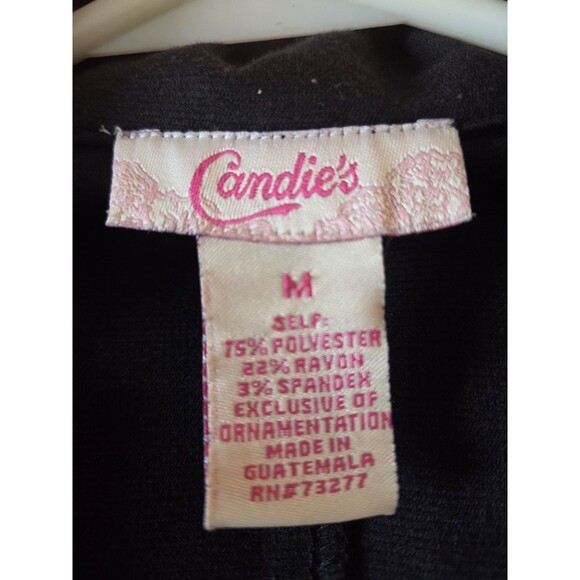 Candie's Collared Button Front A-Line Knee Length SZ M 3/4 Bell Sleeve Babydoll - Picture 2 of 5